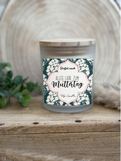 Geschenk für Mama Duftkerze mit Spruch Alles Liebe zum Muttertag Geschenk zum Muttertag Sojawachs Kerze mit Spruch für Mama Geschenkidee