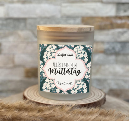Geschenk für Mama Duftkerze mit Spruch Alles Liebe zum Muttertag Geschenk zum Muttertag Sojawachs Kerze mit Spruch für Mama Geschenkidee