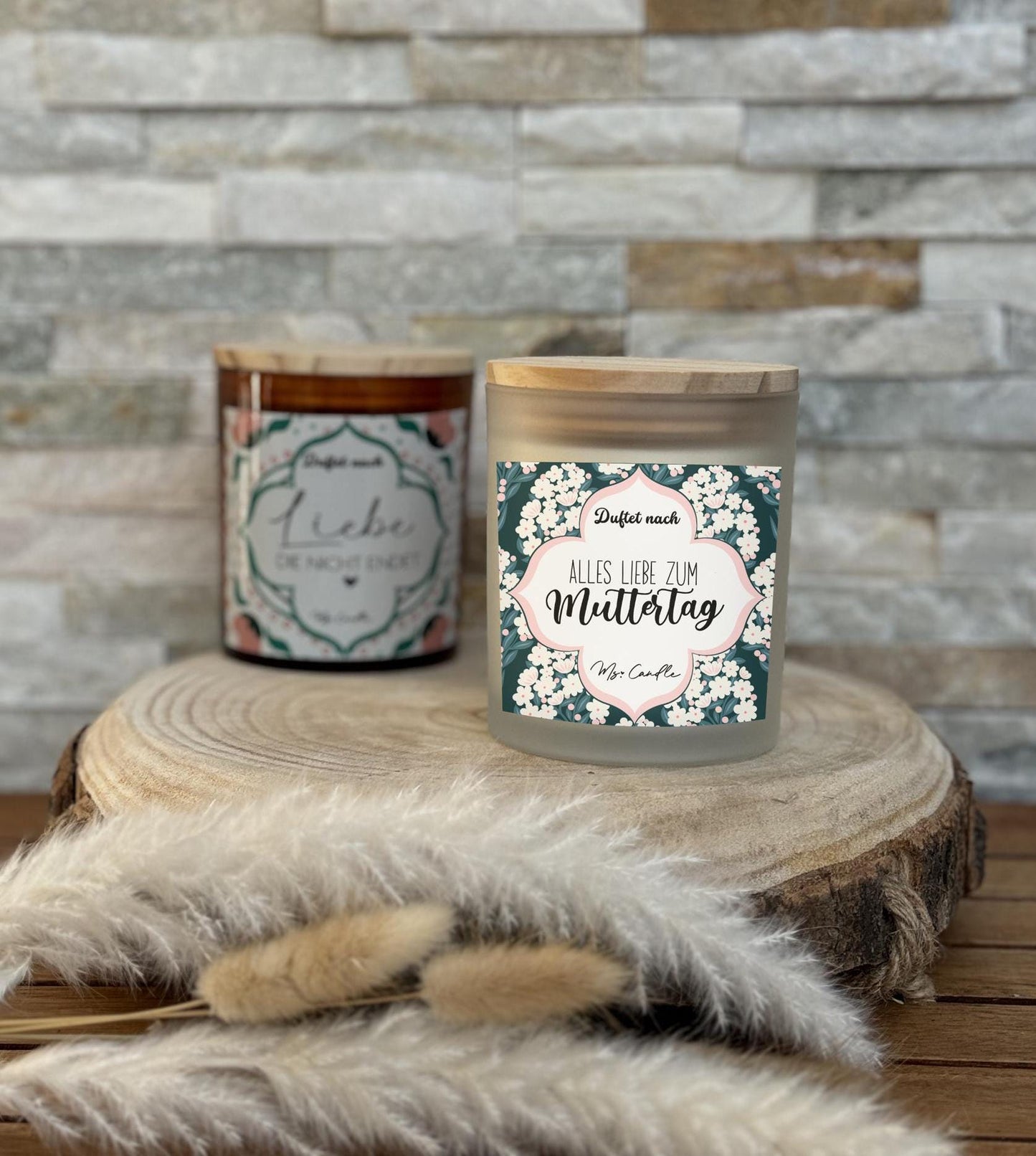 Geschenk für Mama Duftkerze mit Spruch Alles Liebe zum Muttertag Geschenk zum Muttertag Sojawachs Kerze mit Spruch für Mama Geschenkidee