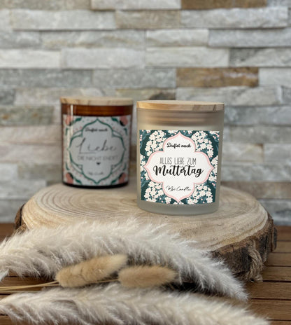 Geschenk für Mama Duftkerze mit Spruch Alles Liebe zum Muttertag Geschenk zum Muttertag Sojawachs Kerze mit Spruch für Mama Geschenkidee