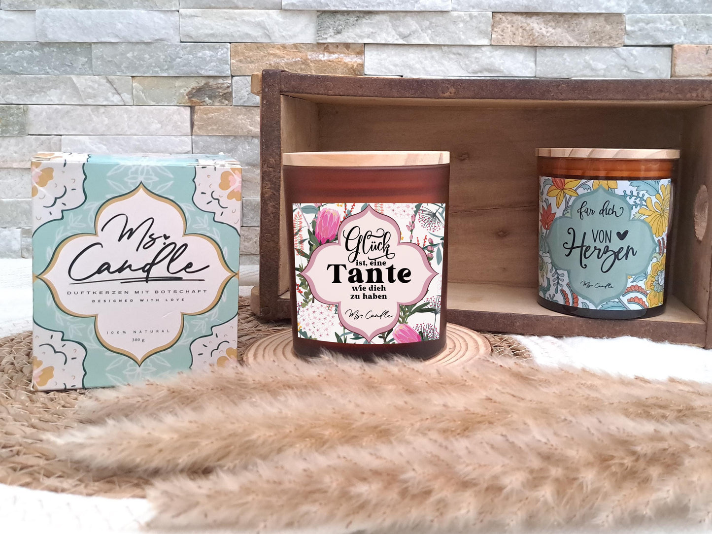 Tante Geschenk Duftkerze mit Spruch Glück ist eine Tante wie dich zu haben Tante Sojawachs Kerze mit Spruch für Tante Geburtstagsgeschenk